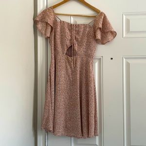 Pink floral summer dress. Great for showers, weddings and parties